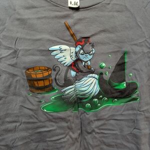 Gray Cartoon Graphic Women's Tee